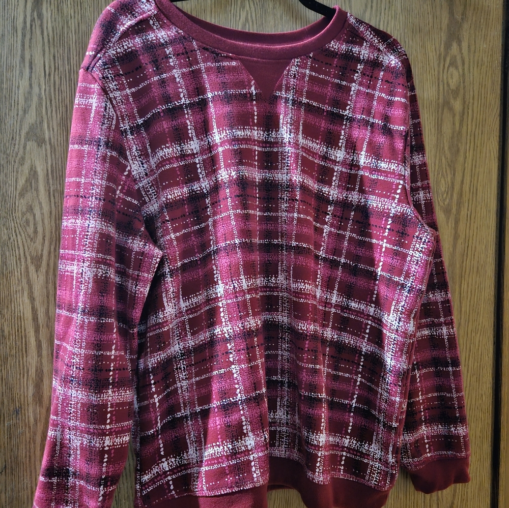 Karen Scott sport plaid sweater